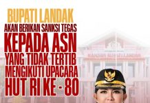 ASN Tak Disiplin Saat Upacara HUT RI ke-80, Bupati Landak Ancam Sanksi Tegas