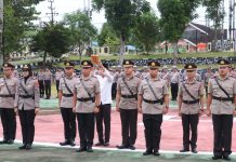 Kapolres Landak Pimpin Sertijab Kasat Lantas dan Kapolsek Jajaran