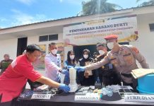 Kejari Landak Musnahkan Barang Bukti 54 Perkara, Narkotika Mendominasi