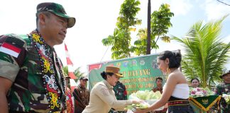 TNI dan Pemkab Landak Bersinergi Bangun Desa Garu lewat TMMD ke-126