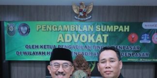 Yohanes Resmi Diambil Sumpah sebagai Advokat di Pengadilan Tinggi Denpasar