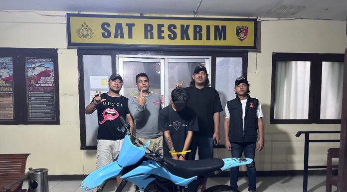 Jatanras Polres Landak Tangkap Terduga Pelaku Curanmor, Motor Diamankan di Sompak