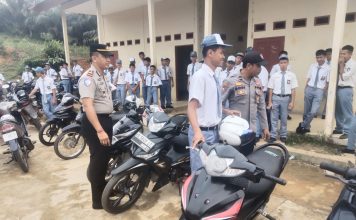 Tertibkan Knalpot Brong, Polsek Menyuke Jaring 16 Motor Siswa