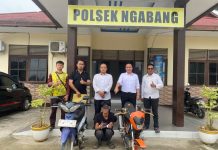Kurang dari 24 Jam, Polsek Ngabang Amankan Terduga Pelaku Curanmor dan Dua Motor