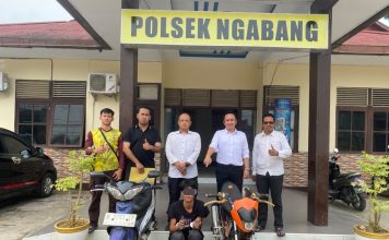 Kurang dari 24 Jam, Polsek Ngabang Amankan Terduga Pelaku Curanmor dan Dua Motor