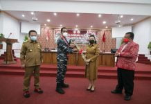 Bupati Dan Wakil Bupati Landak Sambut Kunjungan Kerja Danlantamal XII Pontianak
