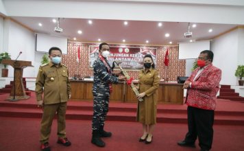 Bupati Dan Wakil Bupati Landak Sambut Kunjungan Kerja Danlantamal XII Pontianak