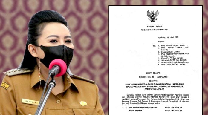 Selama Ramadan Pemkab Landak Tetapkan Jam Kerja ASN