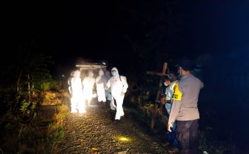 Positif Covid-19 Pemakaman Jenazah Salah Satu Warga Desa Pahuman Dilakukan Malam Hari