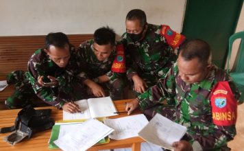 Babinsa Koramil Sengah Temila Asah Kemampuan Teritorial