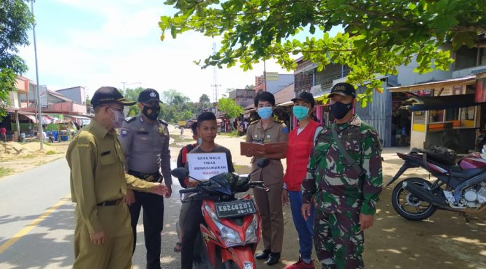 Tegakan Disiplin Prokes Koramil dan Polsek Menjalin Rutin Gelar Operasi Yustisi