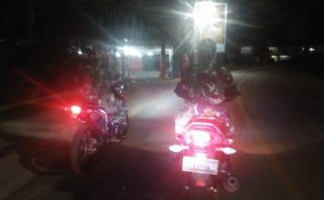 Amankan Pelaksanaan Adat Balala, Koramil Ngabang Gelar Patroli Malam