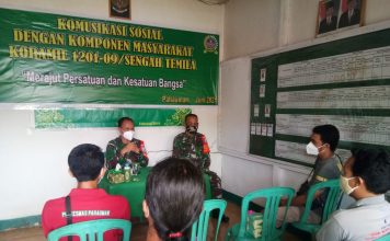 Rajut Keakraban Bersama Desa Binaan Koramil 1201-09/Sengah Temila Gelar Komsos