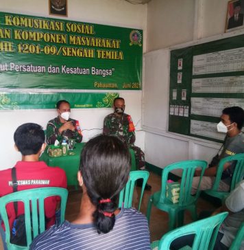 Rajut Keakraban Bersama Desa Binaan Koramil 1201-09/Sengah Temila Gelar Komsos