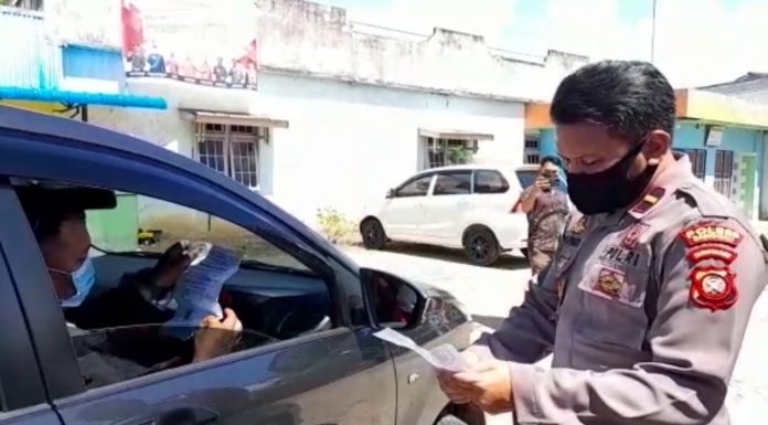 Jelang Arus Balik Penjagaan Pos Penyekatan di Semuntai Kembali Diperketat