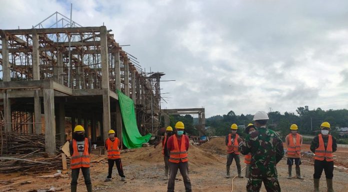 Zidam XII/Tanjungpura Pastikan K3 dan Prokes Pekerja di Kodim Bengkayang Diterapkan Dengan Baik