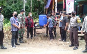 Pastikan Prokes Diterapkan, Koramil Air Besar Pantau Resepsi Pernikahan