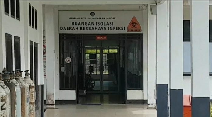 65 Persen Kapasitas Tempat Tidur Bagi Pasien Covid-19 di RSUD Landak Terisi