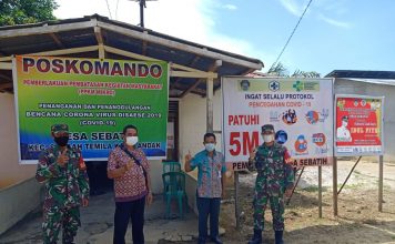 Danramil 09/Sengah Temila Cek Kesiapan Posko PPKM Tingkat Desa