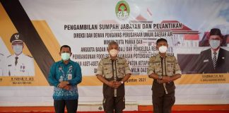 Bupati Lantik Direksi dan Dewan Pengawas Perumda Air Minum Tirta Ketapang
