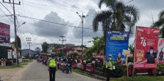 Lalulintas Kendaraan di Ngabang Dihentikan 3 Menit Saat Detik-Detik Proklamasi