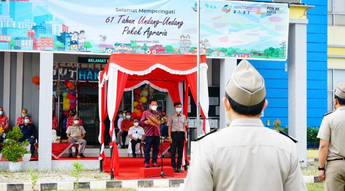 Wabup Landak Jadi Inspektur Upacara Pada Peringatan Hari Agraria dan Tata Ruang