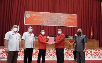 Jawab Bupati Atas Pandangan Umum Fraksi DPRD Landak Terhadap Raperda Perubahan APBD Tahun 2021