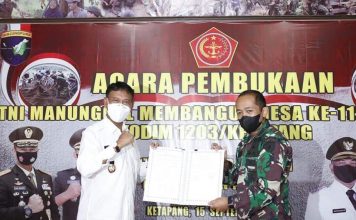 Wabup Ketapang Resmi Buka TMMD Reguler ke-112 Tahun 2021