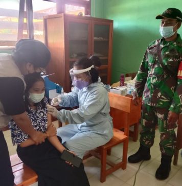 108 Siswa-Siswi SMAN 1 Menjalin Jalani Vaksinasi