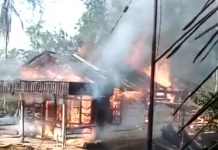 Ditinggal ke Ladang Rumah Warga di Desa Landau Kodah Sekadau Ludes Terbakar