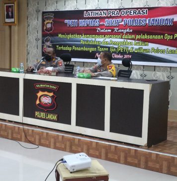 Operasi Peti Kapuas 2021 Dimulai, Kapolres Pimpin Rapat Pra Operasi Para Personil