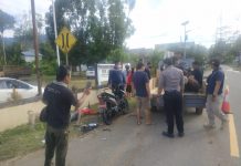 Sepeda Motor Vs Dump Truk Depan Mako Polsek Sengah Temila Pengendara Sepeda Motor Alami Cedera