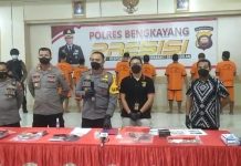 Polres Bengkayang Amankan 9 Pelaku Peti Beserta Sejumlah Barang Bukti