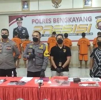 Polres Bengkayang Amankan 9 Pelaku Peti Beserta Sejumlah Barang Bukti