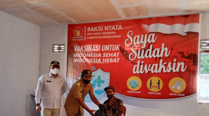 DPC Gerindra Bengkayang Bantu Pemerintah Genjot Vaksinasi