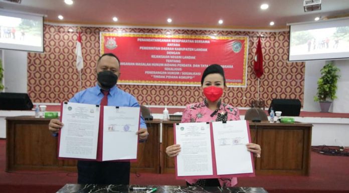 Pemkab Landak MoU Dengan Kejaksaan Terkait Masalah Hukum Bidang Perdata dan Tata Usaha Negara