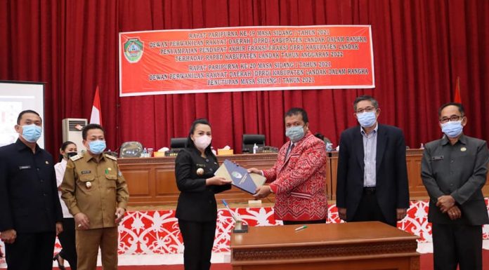 RAPBD Landak TA 2022 Disahkan, Berikut Besaran Pendapatan Daerah Secara Keseluruhan