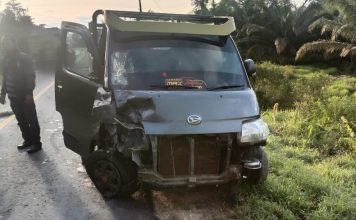 Lakalantas di Desa Sepahat, Pengendara Sepeda Motor Alami Luka Berat