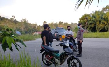 Antisipasi Balap Liar, Polsek Ngabang Gelar Patroli di Gor Patih Gumantar