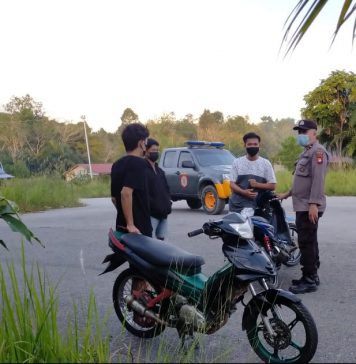 Antisipasi Balap Liar, Polsek Ngabang Gelar Patroli di Gor Patih Gumantar