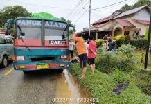 Pengendara Sepeda Motor Tewas Pasca Insiden Kecelakaan Dengan Bus di Senakin