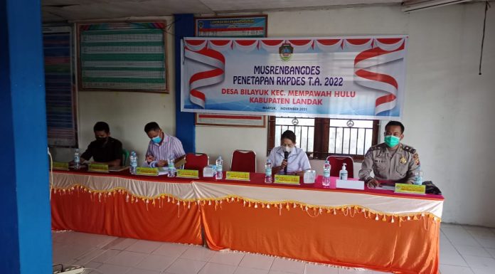 Desa Bilayuk Gelar Musrenbangdes Penetapan RKPDes Tahun 2022