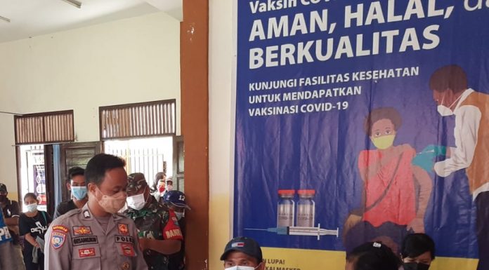 343 Warga Menjalin Ikuti Vaksinasi Dosis Kedua, Polri dan TNI Beri Pengamanan
