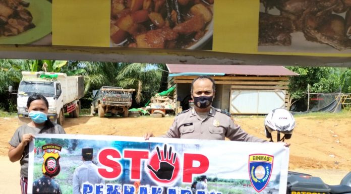 Sosialisasi Karhutla, Ajak Warga Tidak Buka Lahan Dengan Metode Bakar
