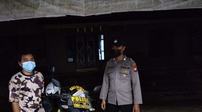 Polsek Meranti Rutin Gelar Patroli Malam, Cegah Gangguan Kamtibmas
