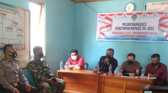 Desa Sailo Mempawah Hulu Gelar Musrembang Pembangunan Desa Tahun 2022