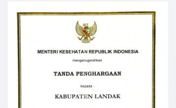 Kabupaten Landak Raih TLI Terbaik Dalam Pencegahan dan Penanganan COVID-19