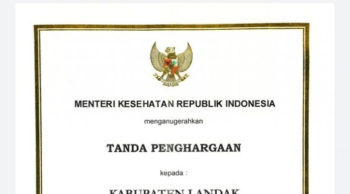Kabupaten Landak Raih TLI Terbaik Dalam Pencegahan dan Penanganan COVID-19