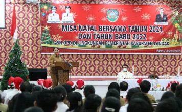 Memasuki Tahun 2022, Pemkab Landak Laksanakan Misa Awal Tahun