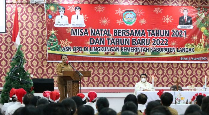 Memasuki Tahun 2022, Pemkab Landak Laksanakan Misa Awal Tahun